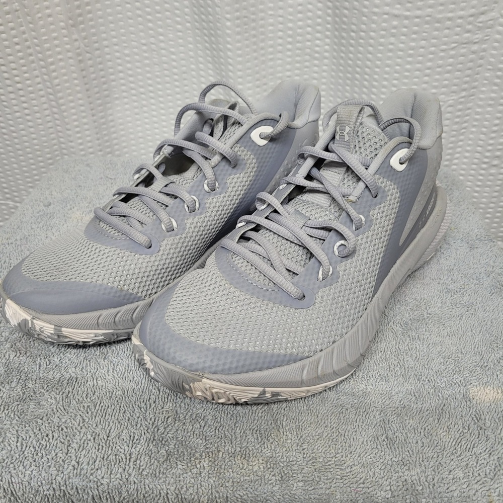 Under Armour HOVR Breakthru Grey Basketball Shoes 3024398-101 Womens 8